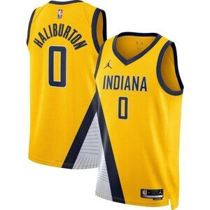 Mens Youths Kids Tyrese Haliburton Yellow Stitched Jersey